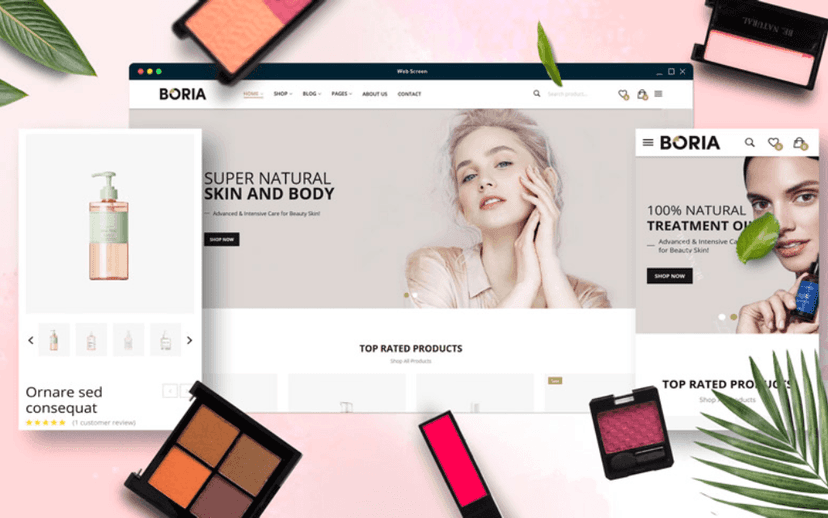 Thiết kế website bán hàng mỹ phẩm ấn tượng